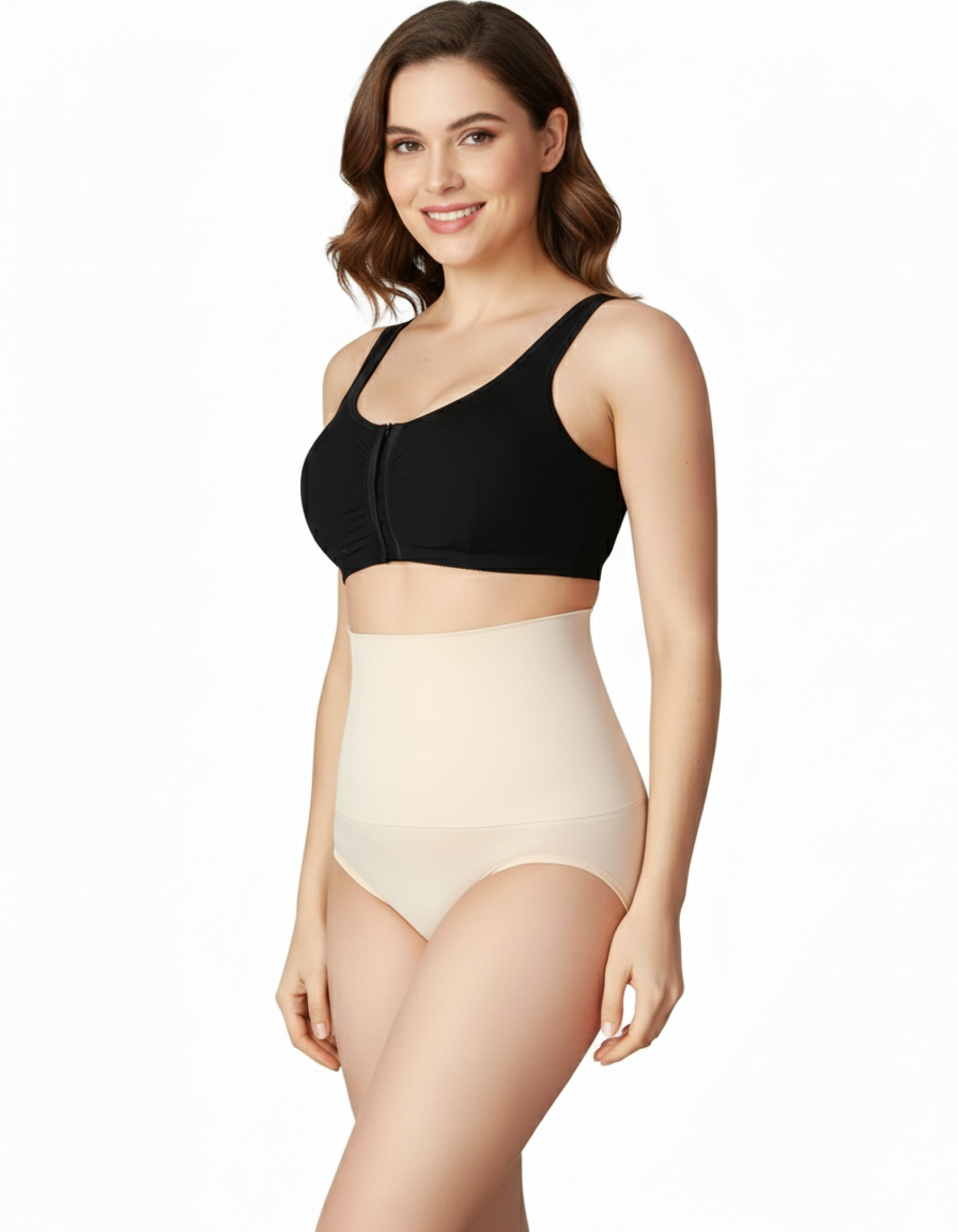 Seamless Medium Compression Shaping Brief Cream