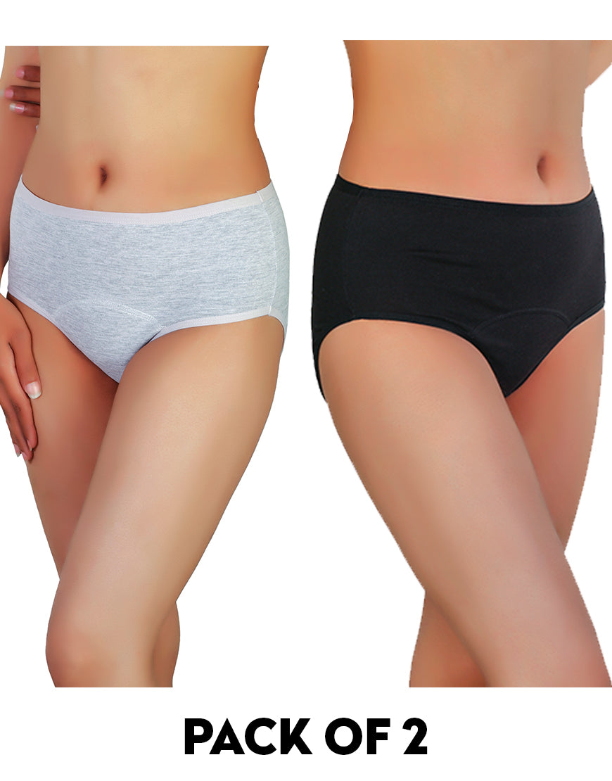 Set of 2 High Waist Period Panties Assorted
