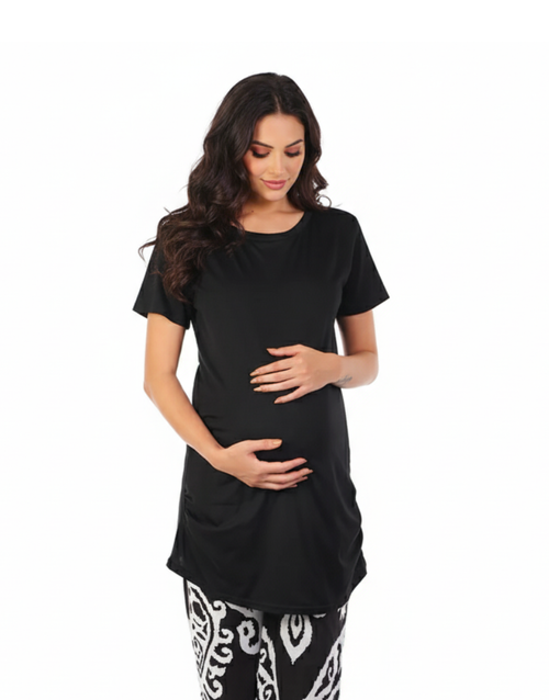 Mommy Short Sleeve Maternity T Shirt Black