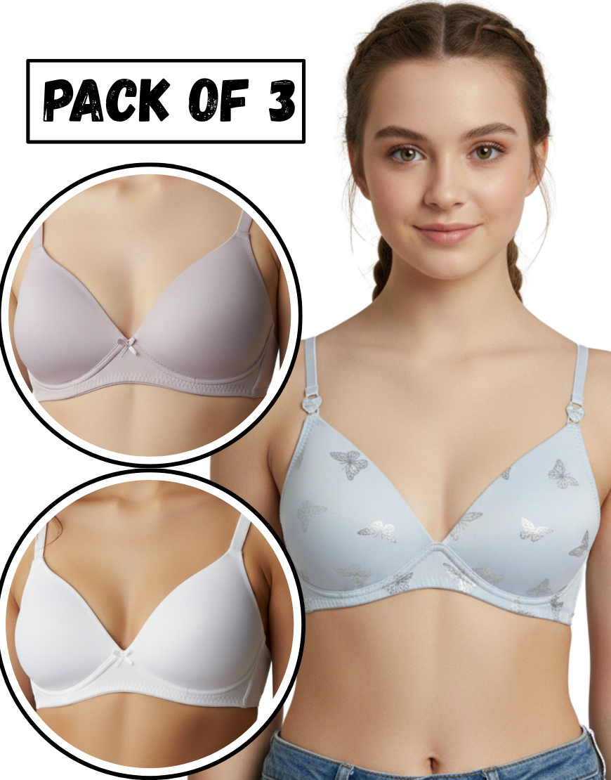 Set of 3 Lightly Padded Bras