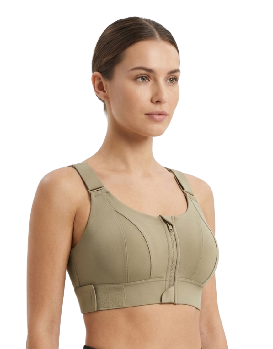 Premium High Impact Sports Bra Olive